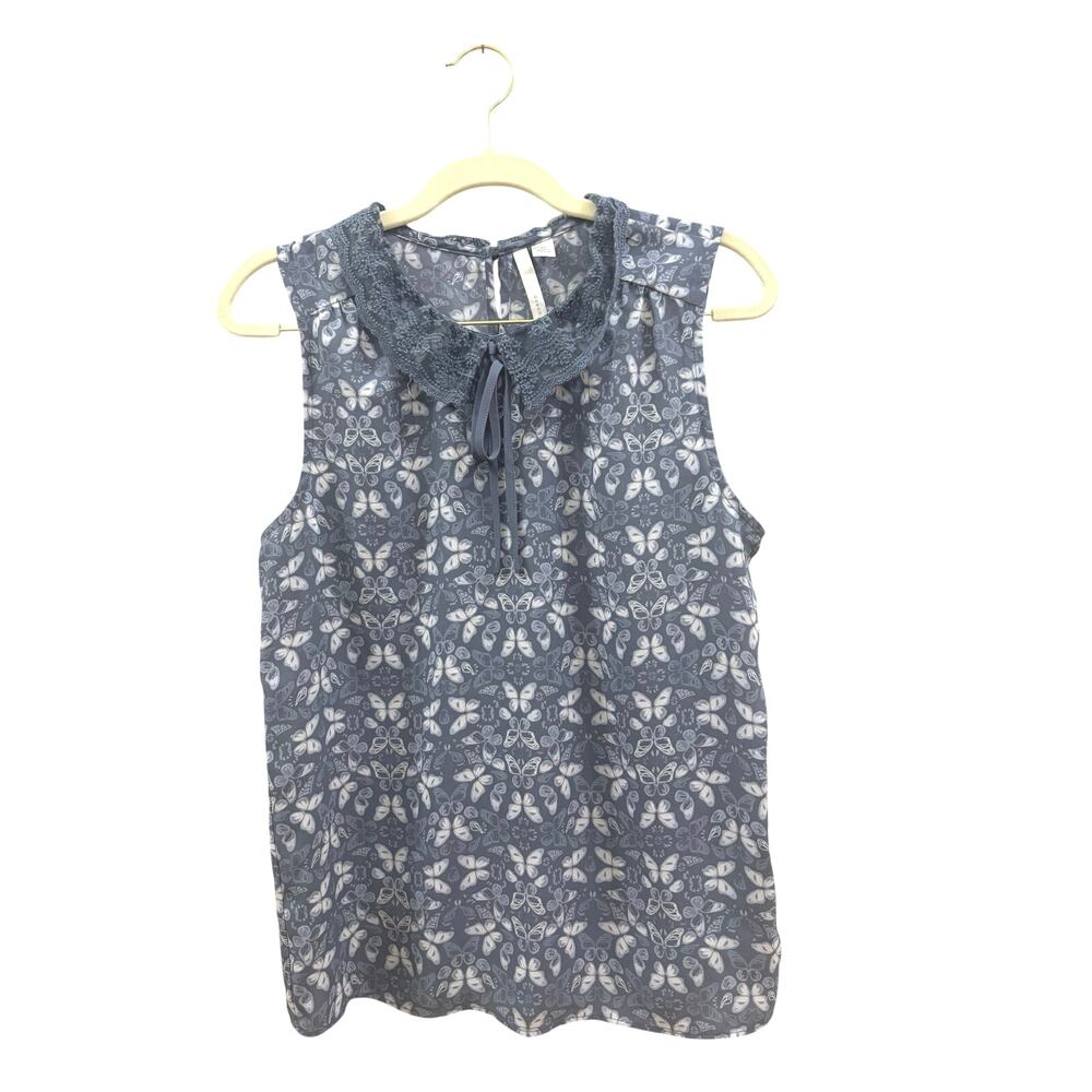 LC Lauren Conrad Butterfly Sleeveless Blouse - Size XS
